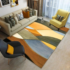 Modern Geometric Area Rug for Living Room Coffee Table Bedroom Decor