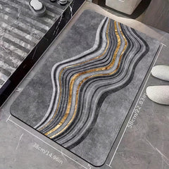 Soft Diatom Mud Bathroom Mat Quick Drying Bath Rug Non Slip Carpet