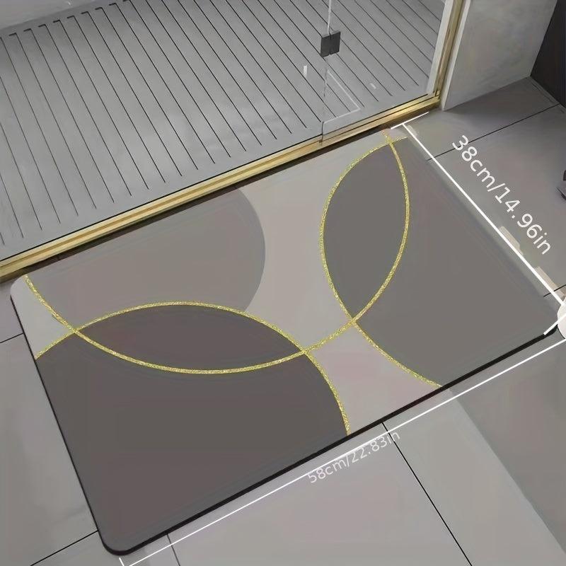 Soft Diatom Mud Bathroom Mat Quick Drying Bath Rug Non Slip Carpet