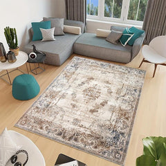 Vintage Floral Area Rug - Soft & Fluffy - Stain Resistant