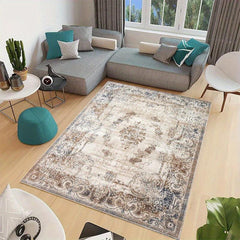 Vintage Floral Area Rug - Soft & Fluffy - Stain Resistant
