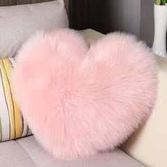 Soft Pink Heart Pillowcase for Living Room Sofa & Bedroom