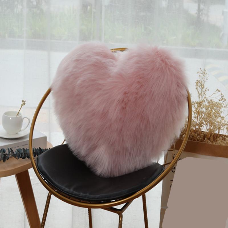 Soft Pink Heart Pillowcase for Living Room Sofa & Bedroom