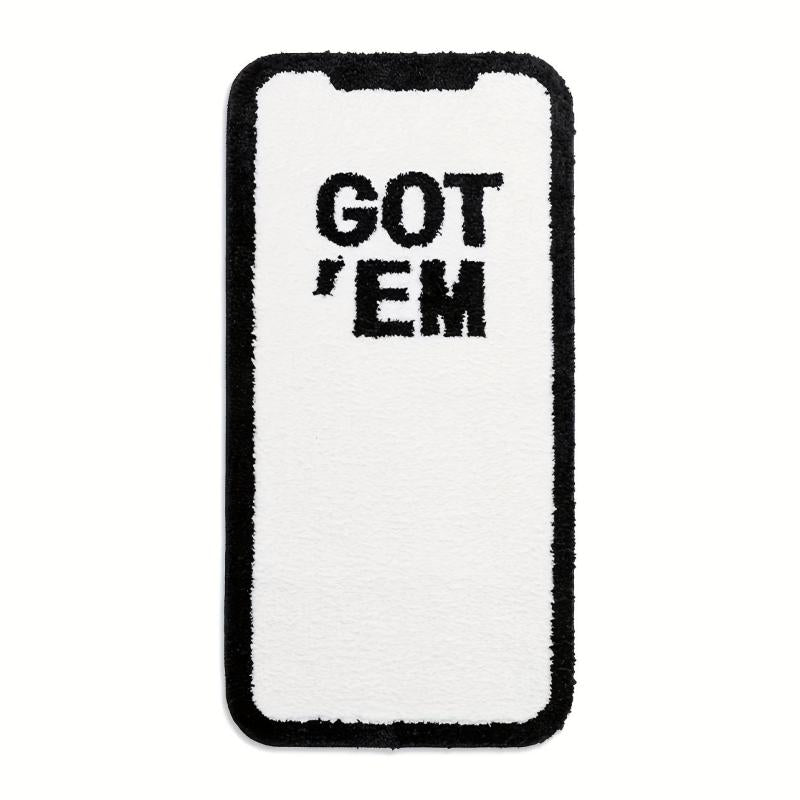 Personalized Mobile Phone Pattern Carpet Anti-Slip Absorbent Foot Pad