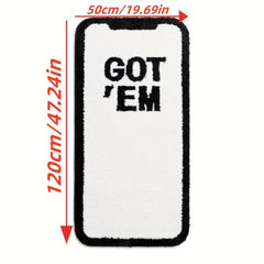 Personalized Mobile Phone Pattern Carpet Anti-Slip Absorbent Foot Pad