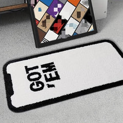Personalized Mobile Phone Pattern Carpet Anti-Slip Absorbent Foot Pad