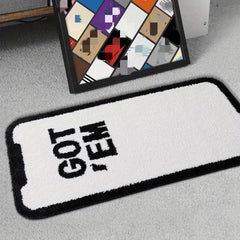 Personalized Mobile Phone Pattern Carpet Anti-Slip Absorbent Foot Pad
