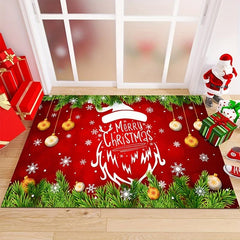 Christmas Floor Mat Dirt-resistant Indoor Outdoor Home Decor