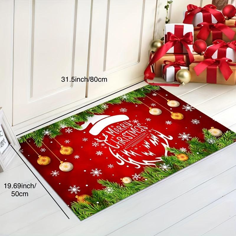 Christmas Floor Mat Dirt-resistant Indoor Outdoor Home Decor