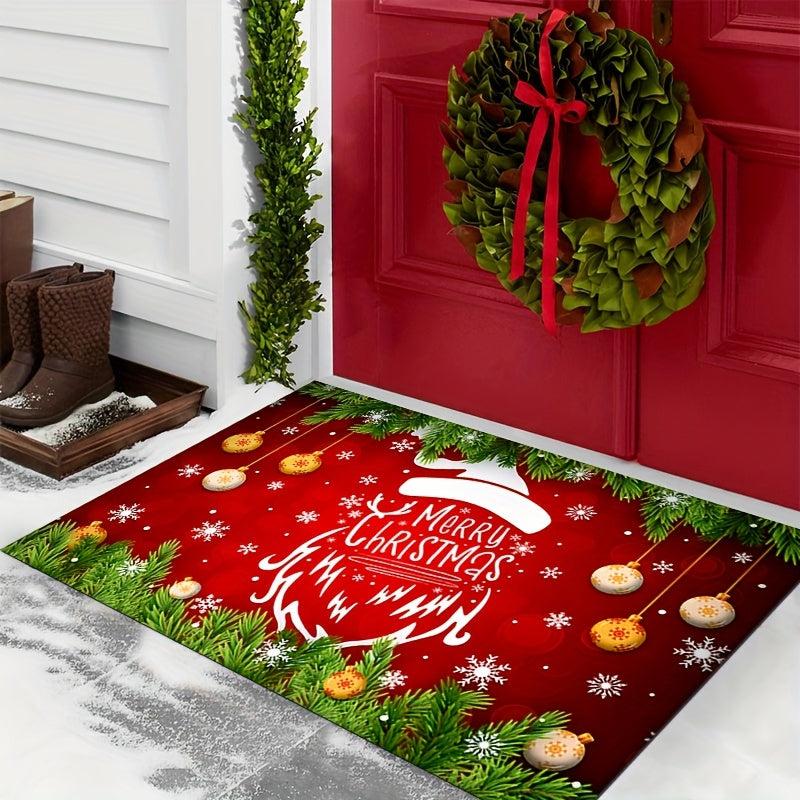Christmas Floor Mat Dirt-resistant Indoor Outdoor Home Decor