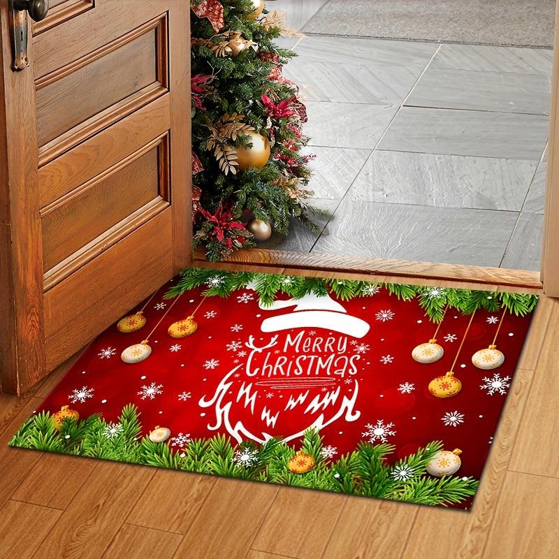 Christmas Floor Mat Dirt-resistant Indoor Outdoor Home Decor