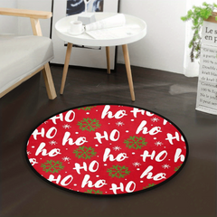 Round Christmas Kitchen Rug Flannel Living Room Rug