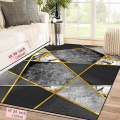 Decorative Rug Marble Geometric Floor Mat Anti Slip Polyester Carpet