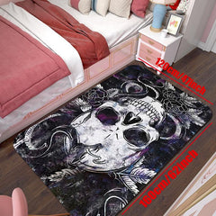 Halloween Skeleton Fluffy Area Rug for Bedroom Living Room