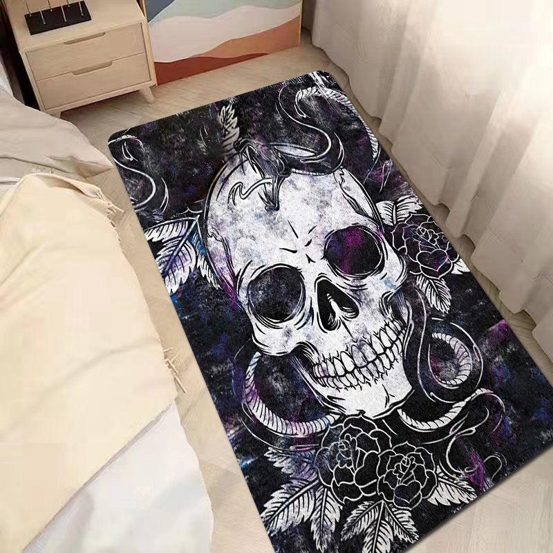 Halloween Skeleton Fluffy Area Rug for Bedroom Living Room