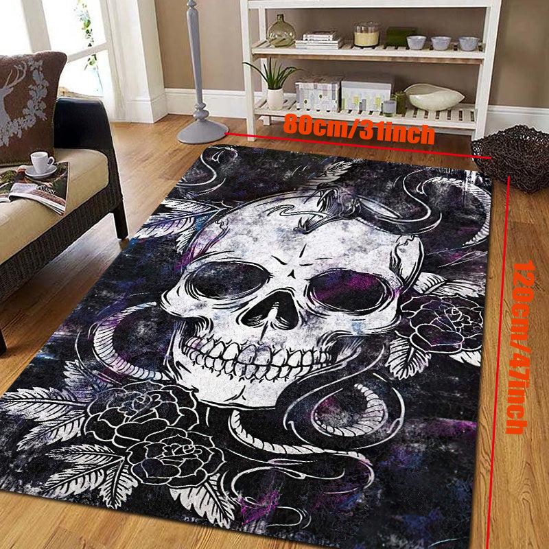 Halloween Skeleton Fluffy Area Rug for Bedroom Living Room