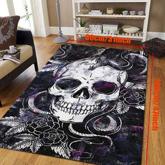 Halloween Skeleton Fluffy Area Rug for Bedroom Living Room