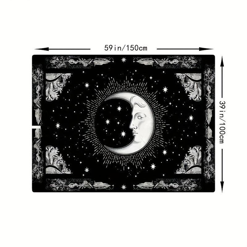 Moon Flower Pattern Kitchen Rug Vintage Anti Slip Carpet