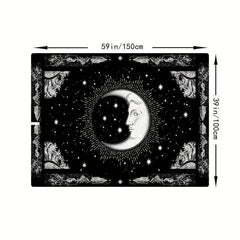 Moon Flower Pattern Kitchen Rug Vintage Anti Slip Carpet