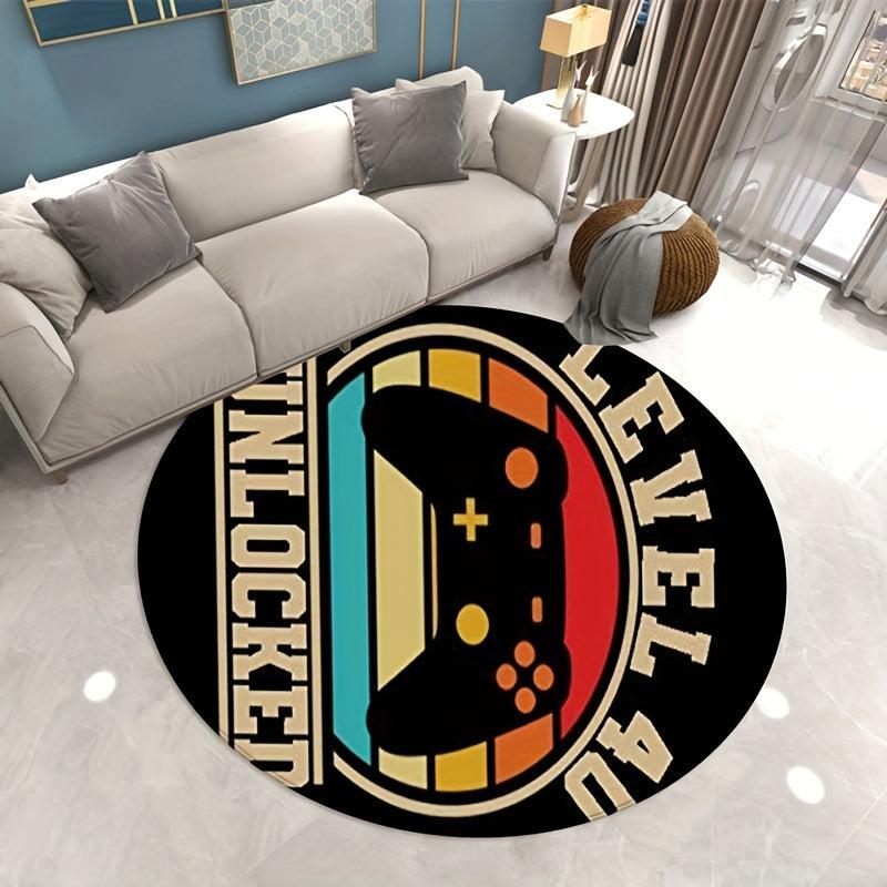 3D Gamer Carpet Large Round Game Area Rugs Non Slip Floor Mat