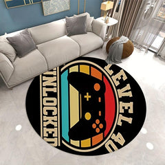3D Gamer Carpet Large Round Game Area Rugs Non Slip Floor Mat