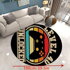 3D Gamer Carpet Large Round Game Area Rugs Non Slip Floor Mat