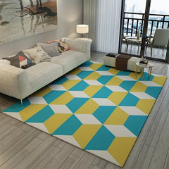 Modern Geometric Living Room Carpet Non Slip