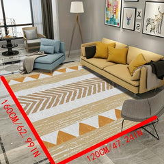 Modern Geometric Living Room Carpet Non Slip