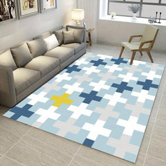 Modern Geometric Living Room Carpet Non Slip
