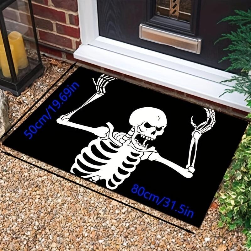 Human Bones Print Anti Fatigue Floor Rugs for Kitchen Bathroom