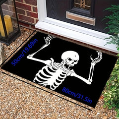 Human Bones Print Anti Fatigue Floor Rugs for Kitchen Bathroom
