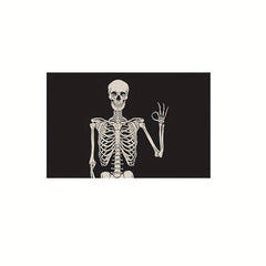 Human Bones Print Anti Fatigue Floor Rugs for Kitchen Bathroom