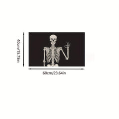 Human Bones Print Anti Fatigue Floor Rugs for Kitchen Bathroom