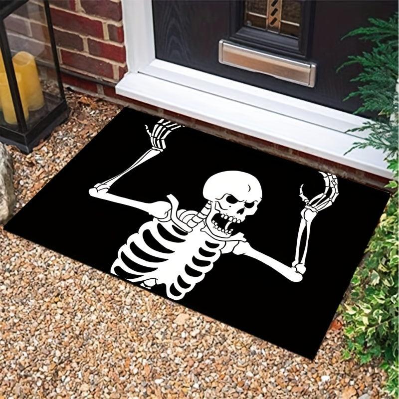 Human Bones Print Anti Fatigue Floor Rugs for Kitchen Bathroom