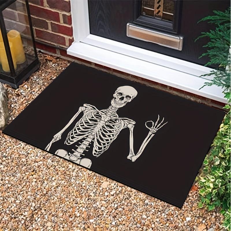 Human Bones Print Anti Fatigue Floor Rugs for Kitchen Bathroom