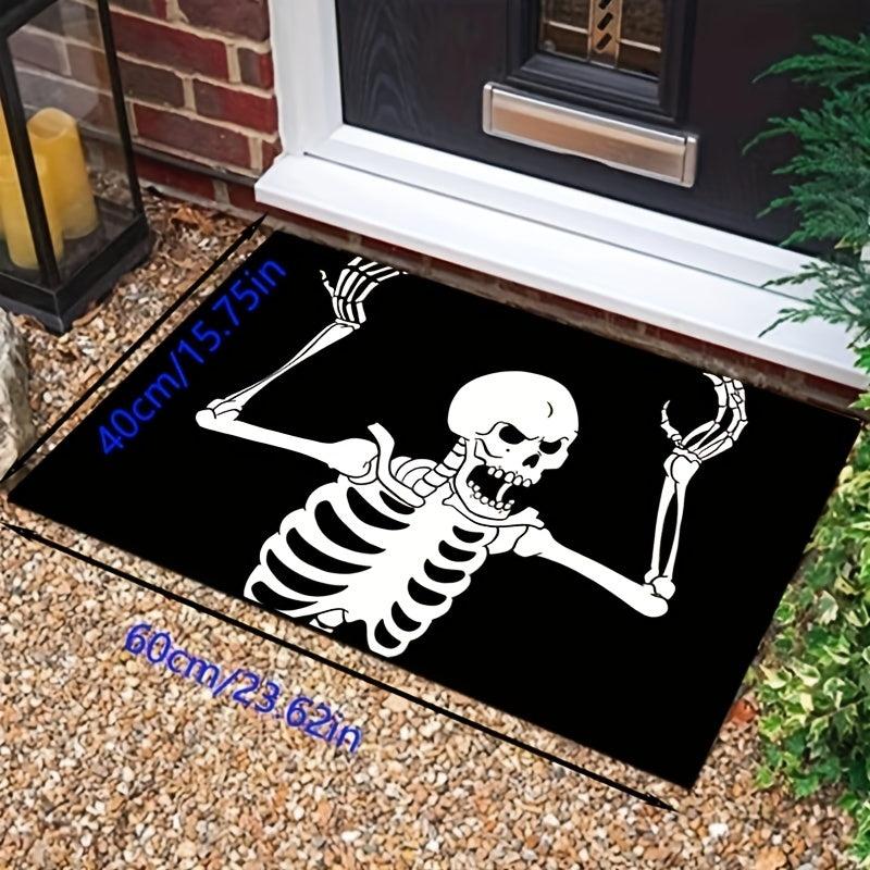 Human Bones Print Anti Fatigue Floor Rugs for Kitchen Bathroom