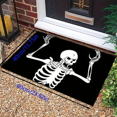 Human Bones Print Anti Fatigue Floor Rugs for Kitchen Bathroom