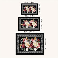 Europe Flower Pattern Carpet Door Floor Mat Abstract Geometric Optical Doormat