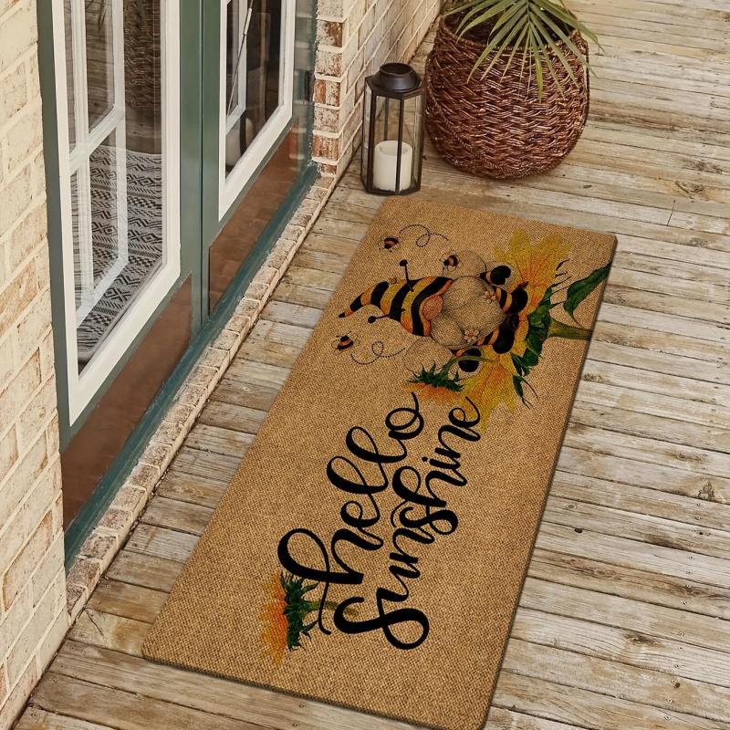 Geometric Low Pile Indoor Outdoor Door Mat