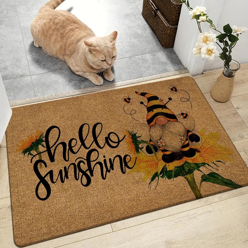 Geometric Low Pile Indoor Outdoor Door Mat