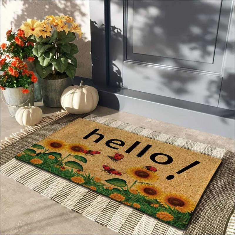 Sunflower Doormat Non Slip Absorbent Soft Touch for Home Decor