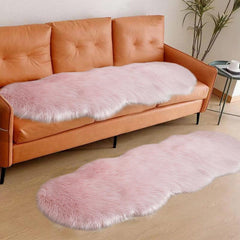 Soft Fluffy Rugs High Density Plush Carpet Pink