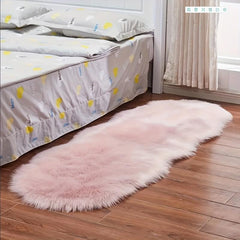 Soft Fluffy Rugs High Density Plush Carpet Pink
