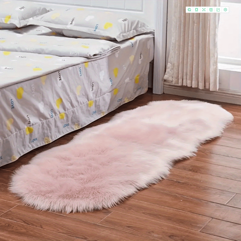Soft Fluffy Rugs High Density Plush Carpet Pink