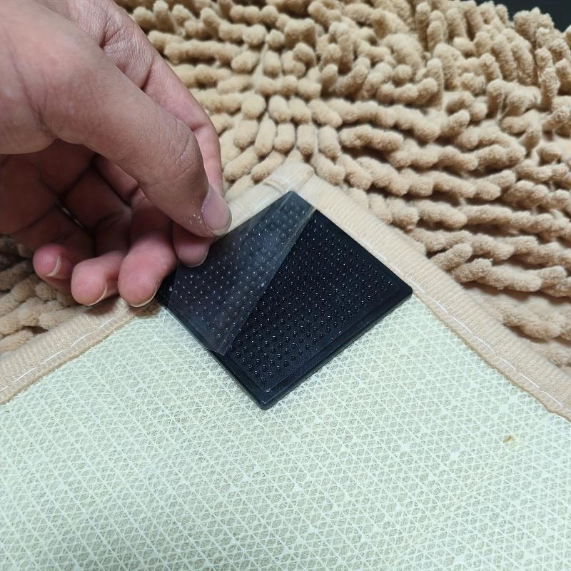 4pcs Carpet Stickers Reusable Washable Non-Slip Double-Sided Adhesive
