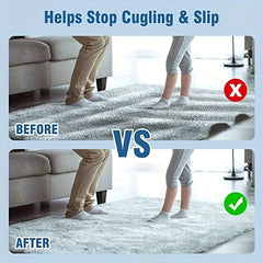 4pcs Carpet Stickers Reusable Washable Non-Slip Double-Sided Adhesive
