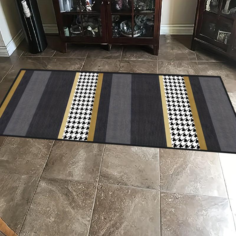 Stylish Geometric Rug Extra Long European Style Minimalist Hallway Rug
