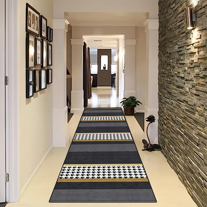 Stylish Geometric Rug Extra Long European Style Minimalist Hallway Rug