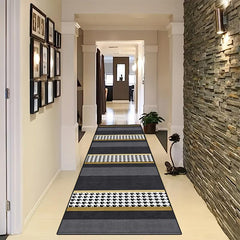 Stylish Geometric Rug Extra Long European Style Minimalist Hallway Rug