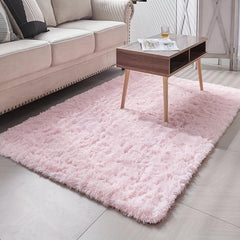 Solid Long Silk Fur Rug Fluffy Square Carpet 47 24 62 99in 120